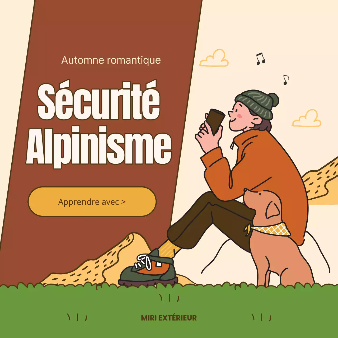 Guide de sécurité pour les randonnées automnales modernes en brun et en vert