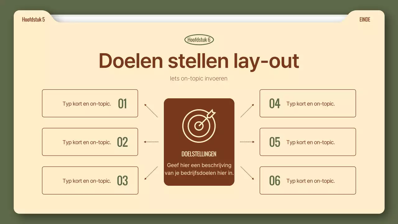 Een eenvoudig zakelijk rapport in kaki en bruin