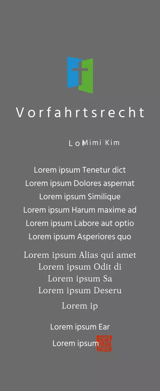 Plakette mit Kirchenlogo Konzept