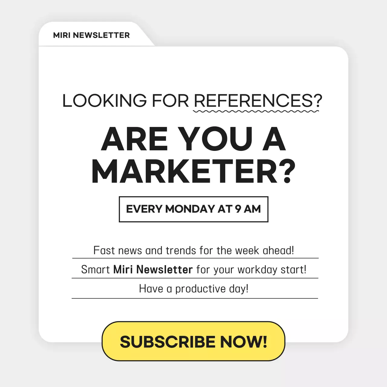 White Modern Marketing Newsletter Instagram Carousel