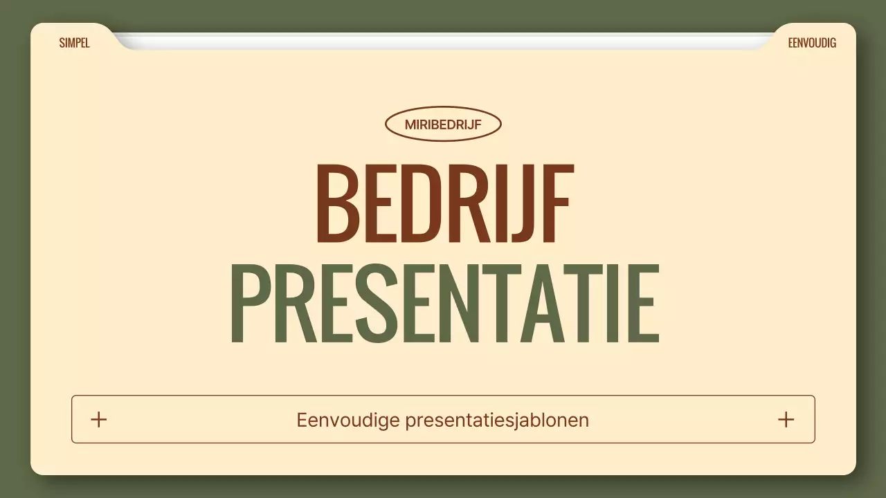 Een eenvoudig zakelijk rapport in kaki en bruin