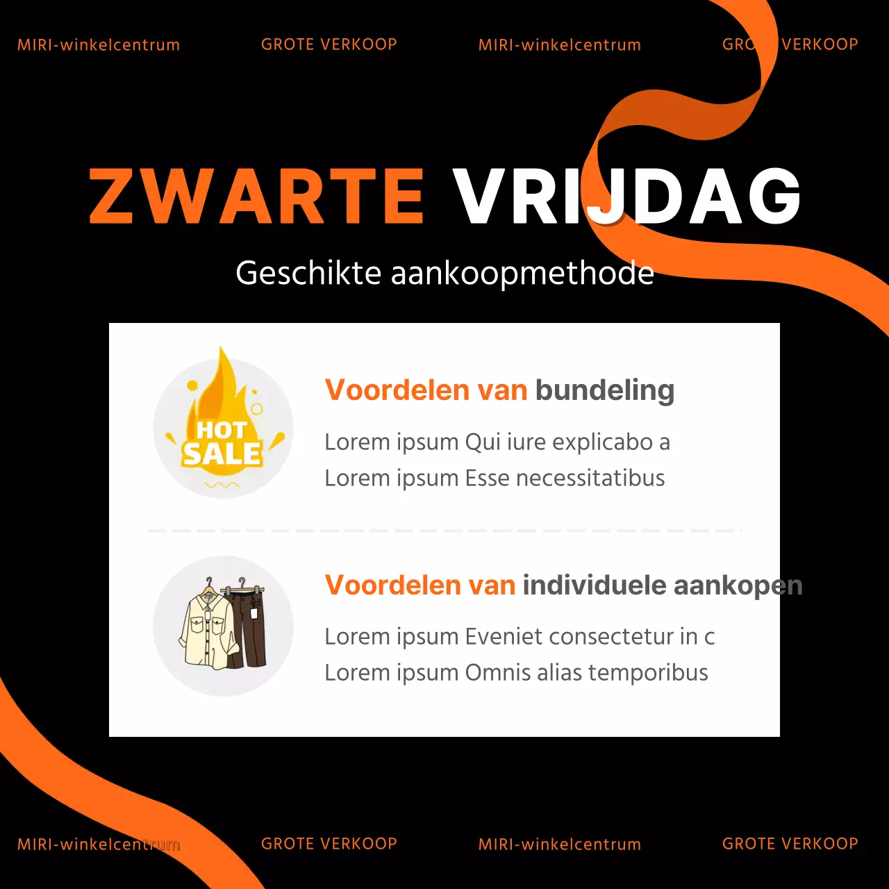 Trendy Black Friday-advertenties in zwart en rood