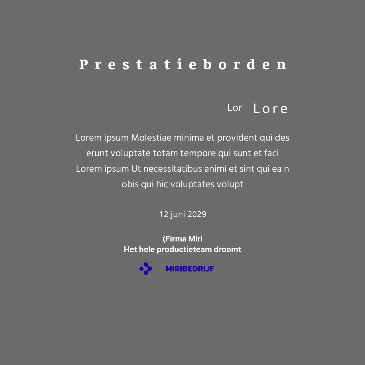 Een eenvoudige witte plaquette met je bedrijfslogo