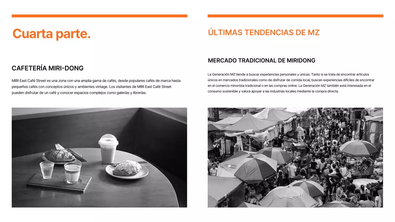 Informe sobre tendencias del marketing moderno en naranja