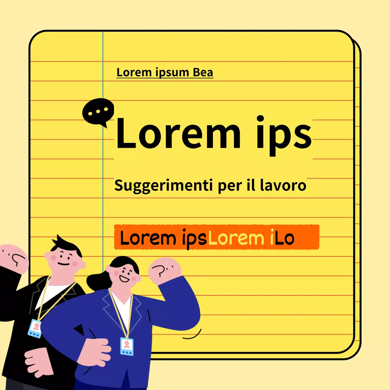 Suggerimenti di base e di tendenza per la vita aziendale dei neoassunti in giallo e azzurro Materiale didattico