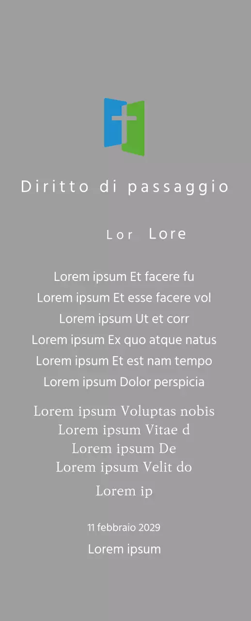 Concetto di targa con logo della chiesa