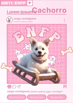 Una introducción de moda a los tipos de personalidad MBTI en rosa y blanco Tweet