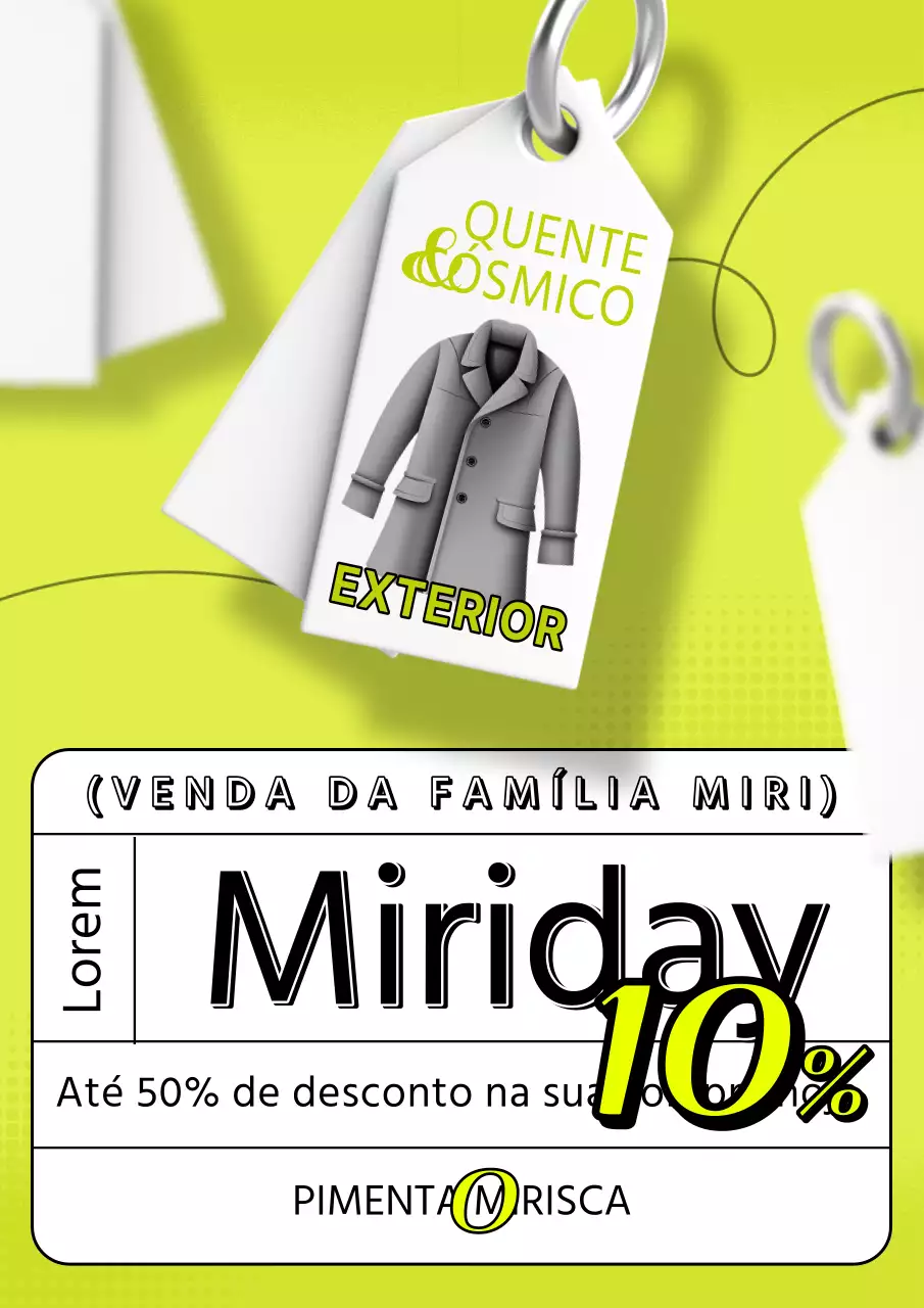 Anúncios de venda simples, em cor néon