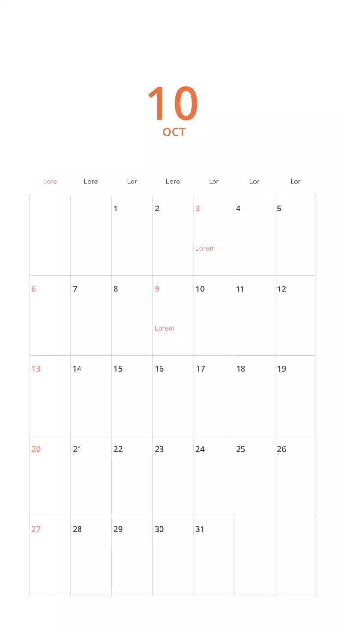 Calendrier illustré multicolore