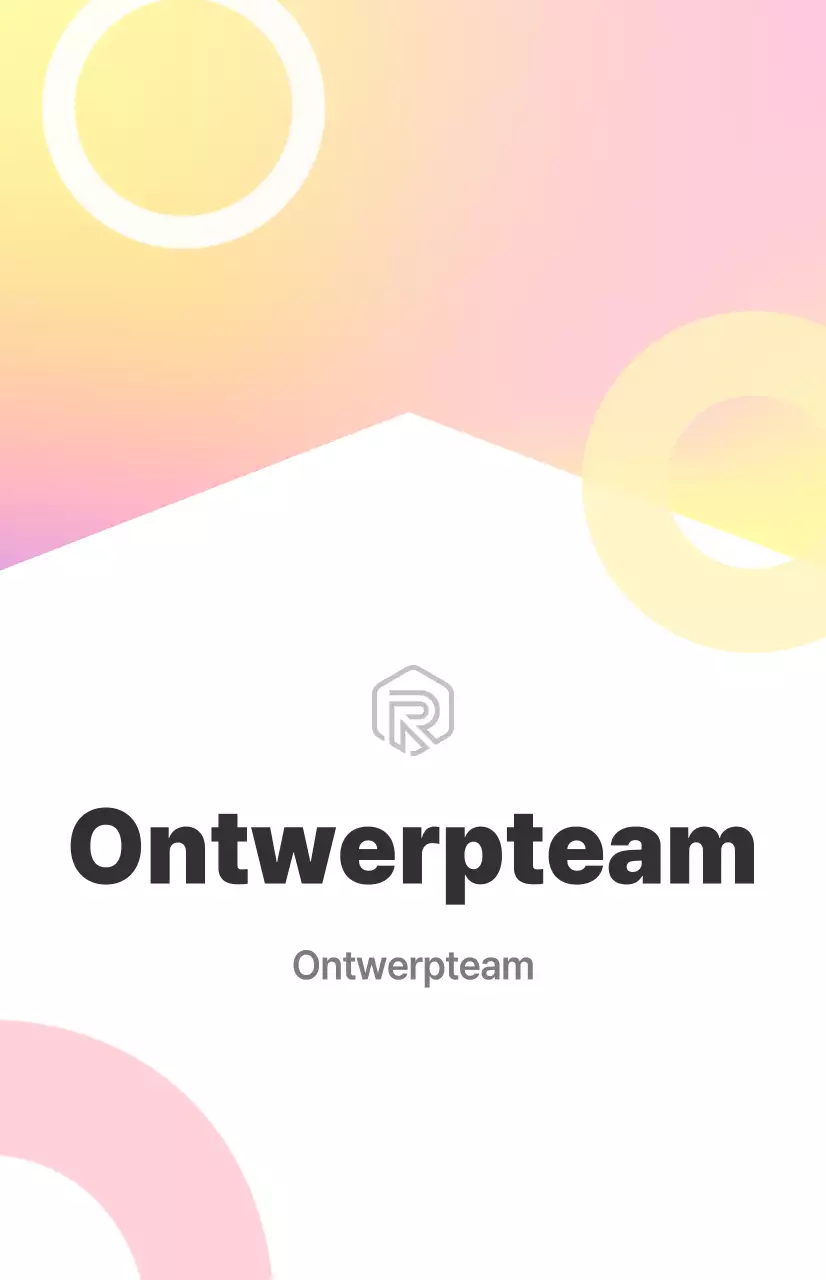 Een schoon, wit, kleurgecodeerd introductiebord voor de afdeling van het ontwerpteam