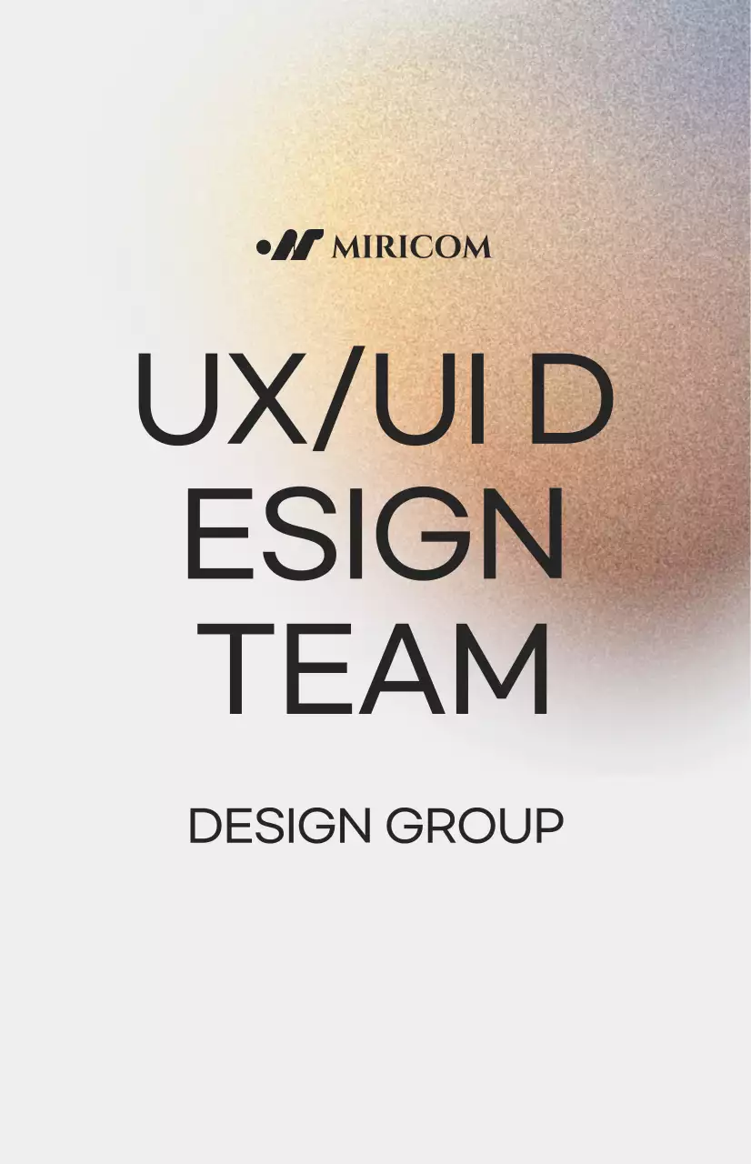 Simple department introduction with color noise illustration on off-white background