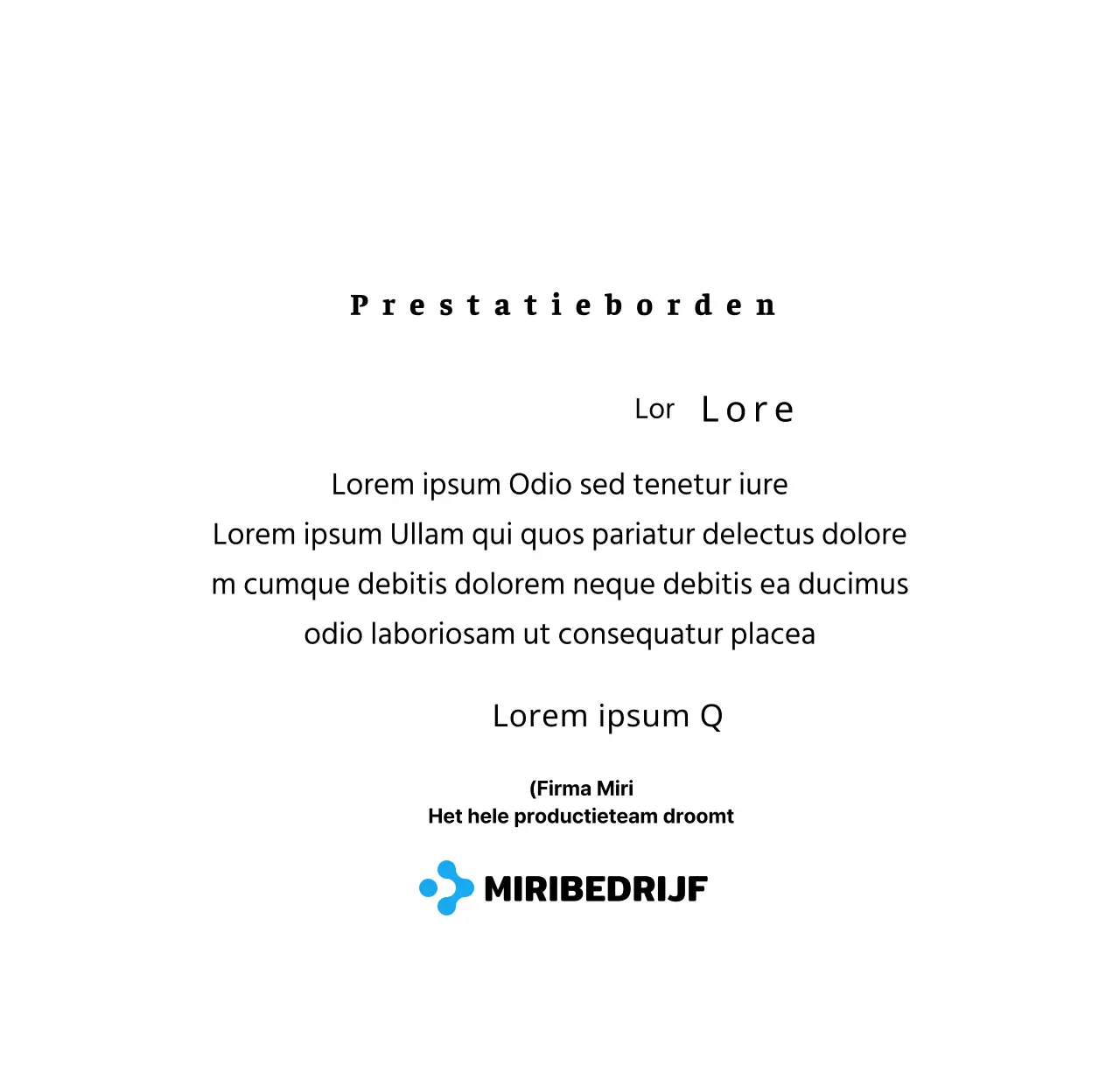 Een eenvoudige witte plaquette met je bedrijfslogo