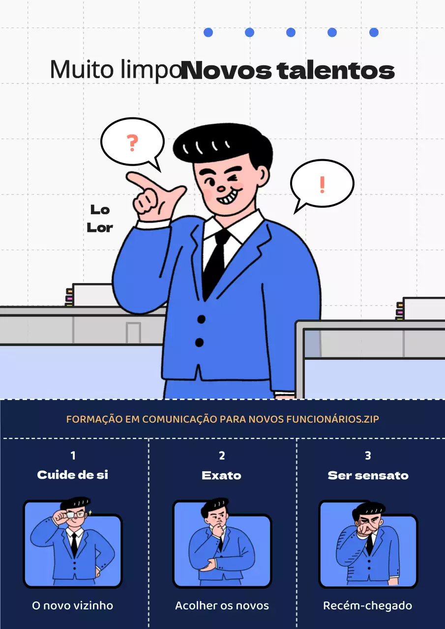 Promoção de formação de recrutas azul e azul-marinho