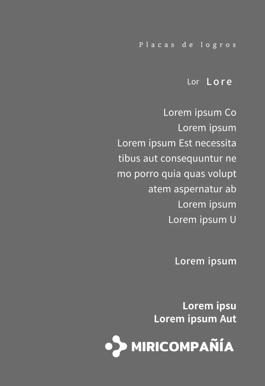 Una sencilla placa blanca con el logotipo de su empresa
