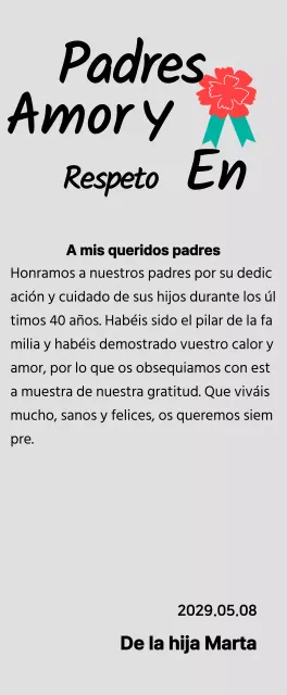 Caligrafía del Día de la Madre con ilustración de clavel rojo