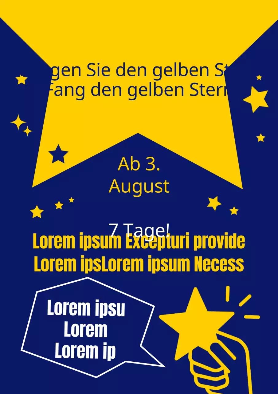 Rabattcoupon in gelbWerben Sie für eine Veranstaltung