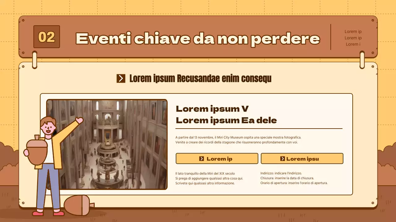 Una semplice guida turistica culturale gialla e marrone