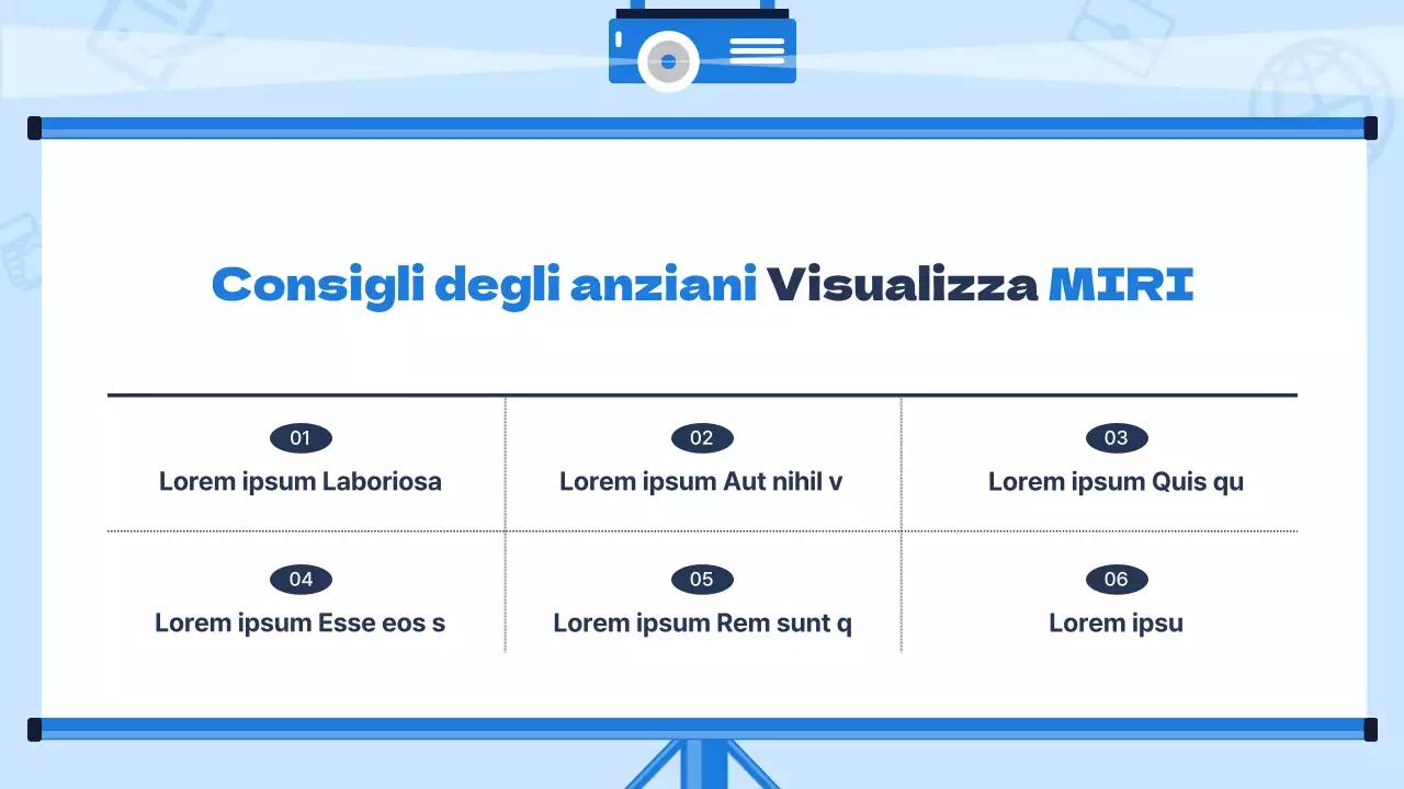 Materiale di formazione per neoassunti di tendenza con sfondo blu chiaro