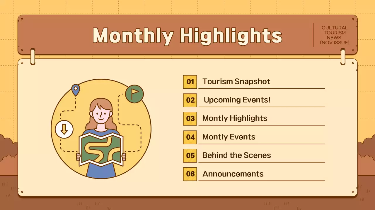 Beige Traditional Tourism Newsletter Presentation