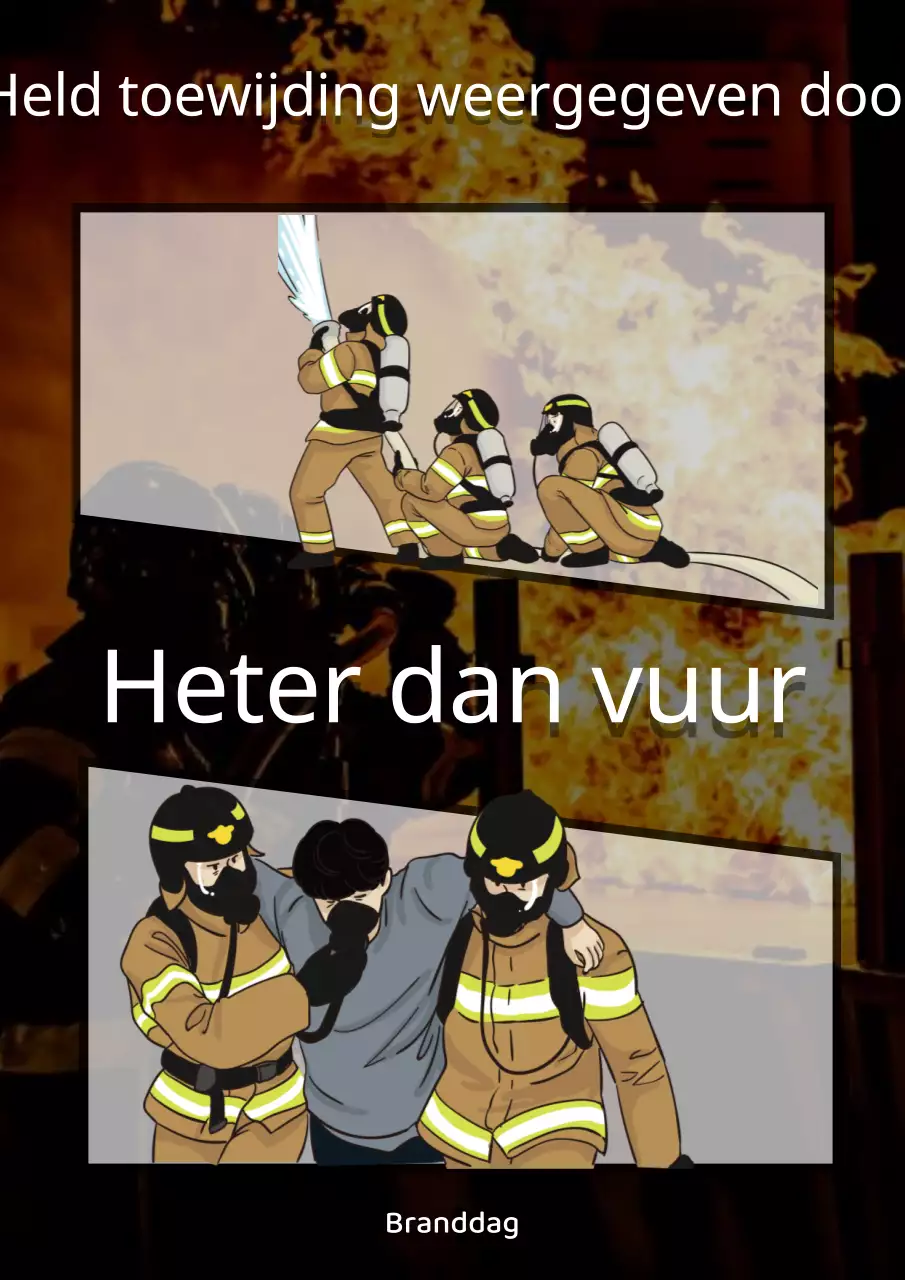 Geometrisch brandweermagazine met zwart-witte achtergrond