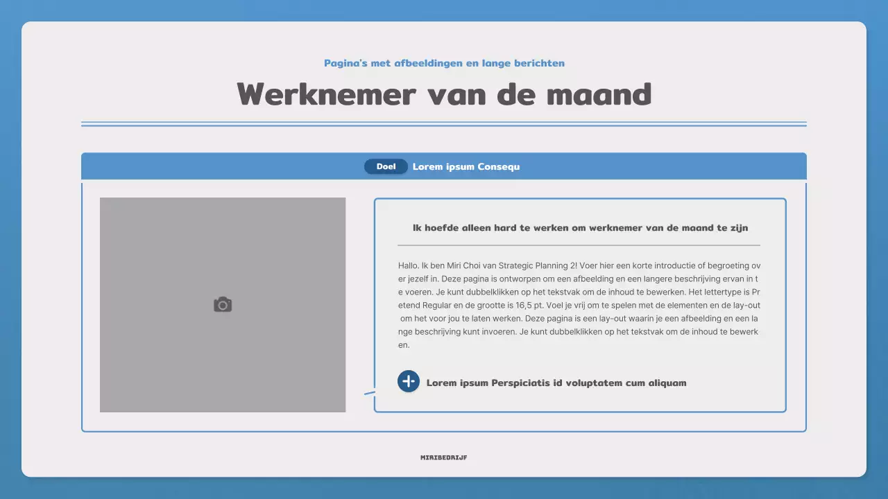 Promoot je nieuwsbrief met een eenvoudige brief in blauw en marineblauw