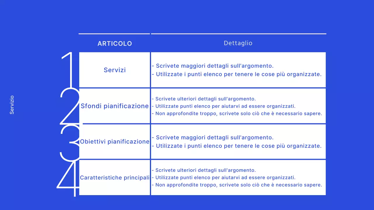 Briefing di sito web aziendale minimalista in grigio e blu