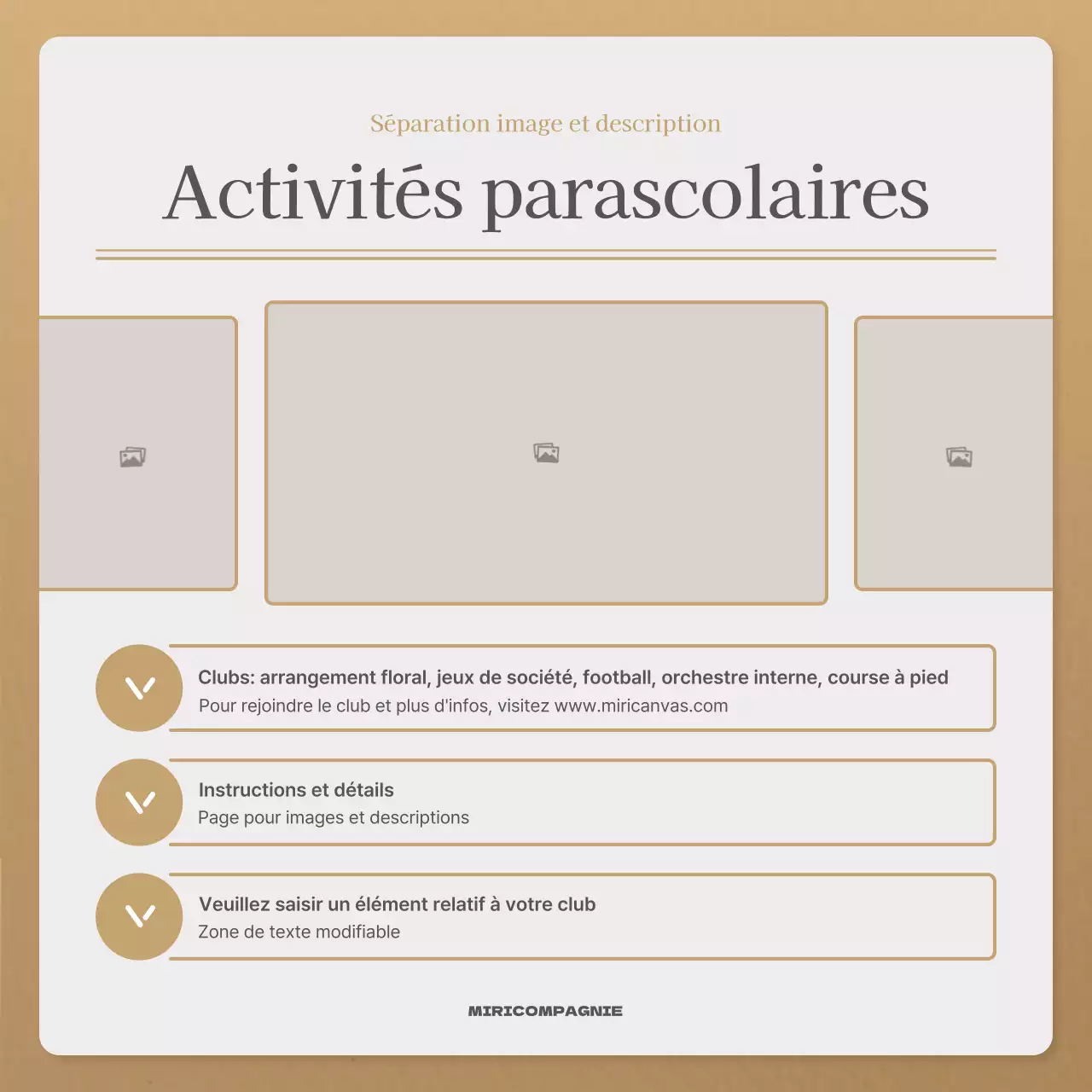 Une lettre d'automne simple en beige et marron Lettre d'information