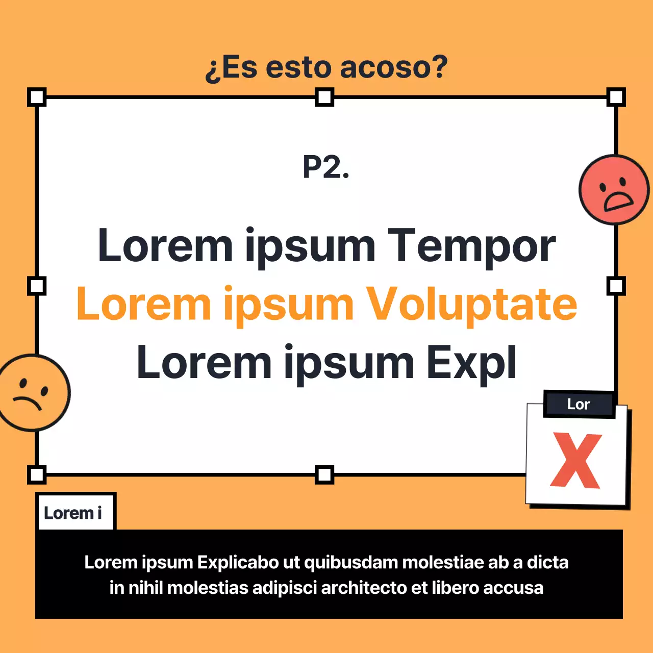 Un cuestionario kitsch rojo y amarillo sobre el acoso laboral en OX