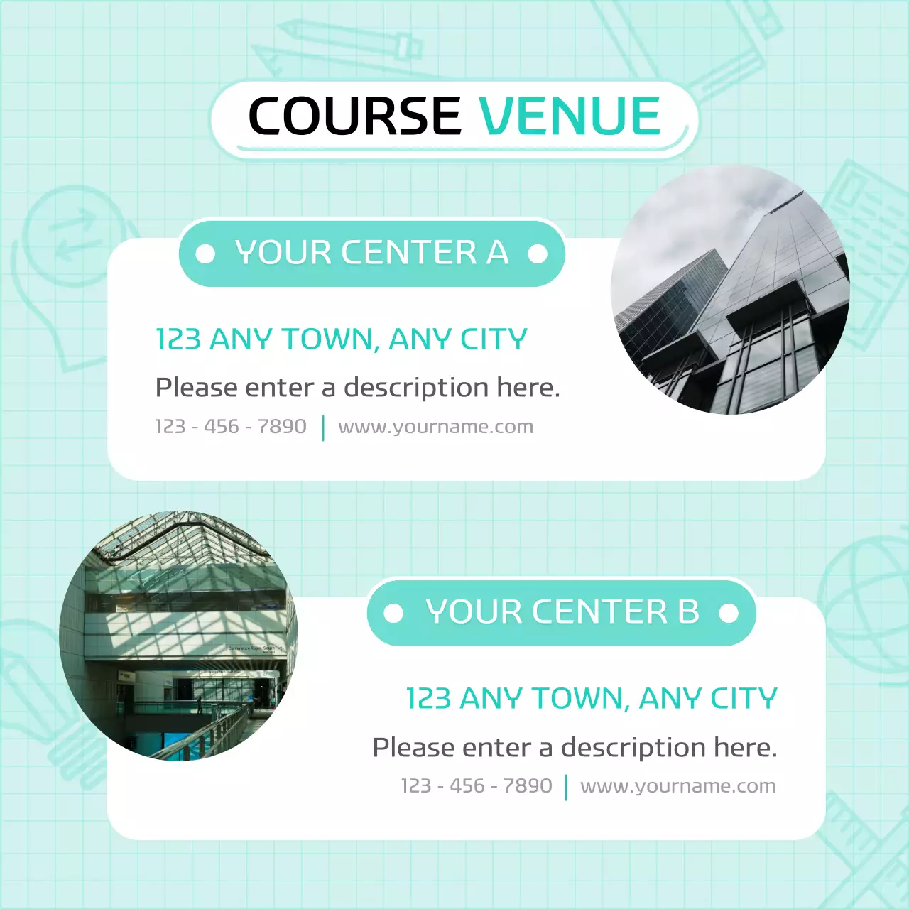 Teal Minimal Membership Guideline Instagram Carousel