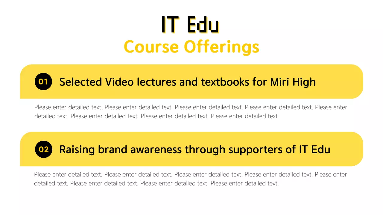 Simple IT Scorecard report with yellow background