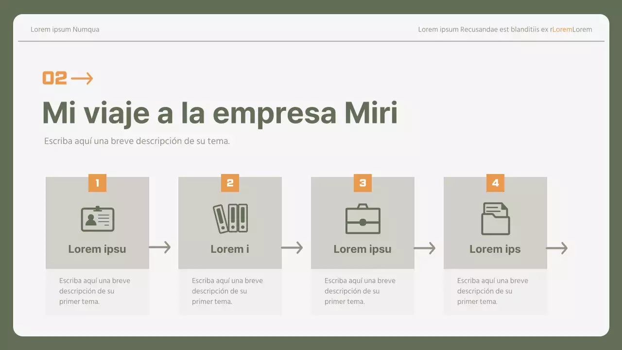 Sencilla carta de presentación corporativa para principiantes en caqui y amarillo