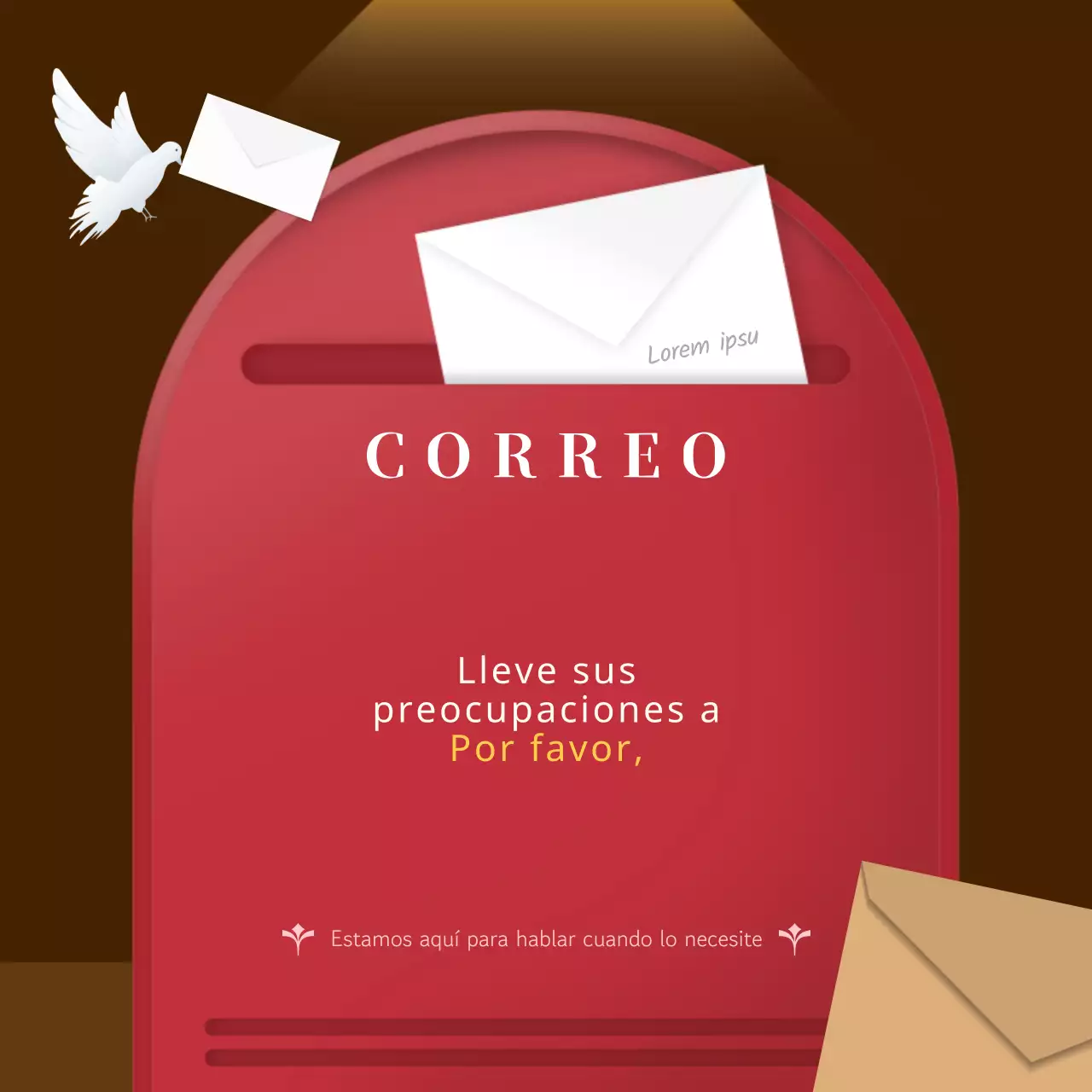 Promover una línea de consejos sencilla, marrón y beige