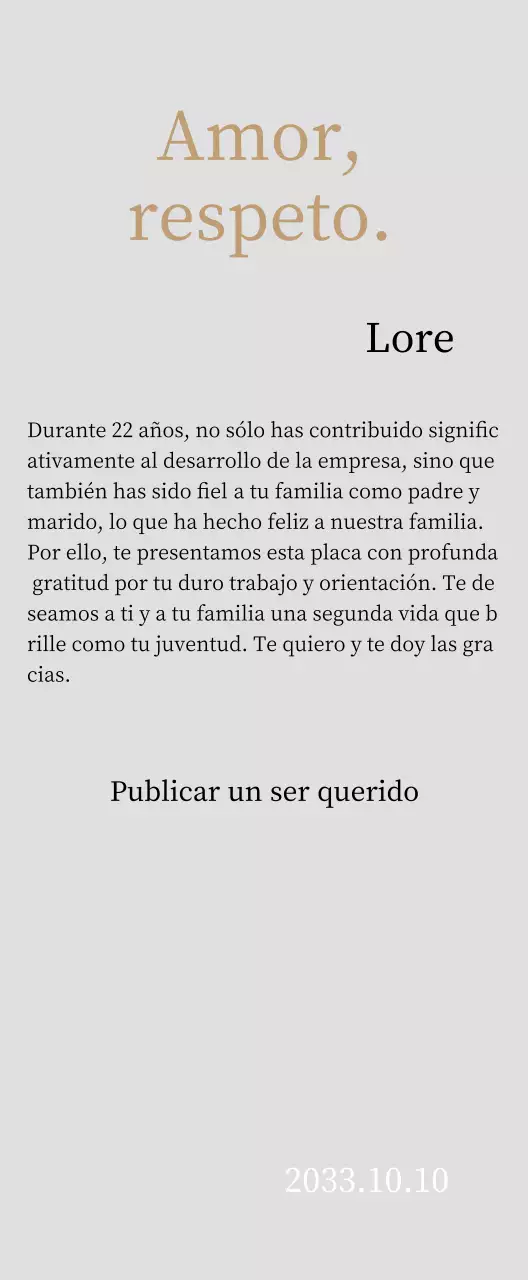 Elegante placa de agradecimiento con oro y hojas