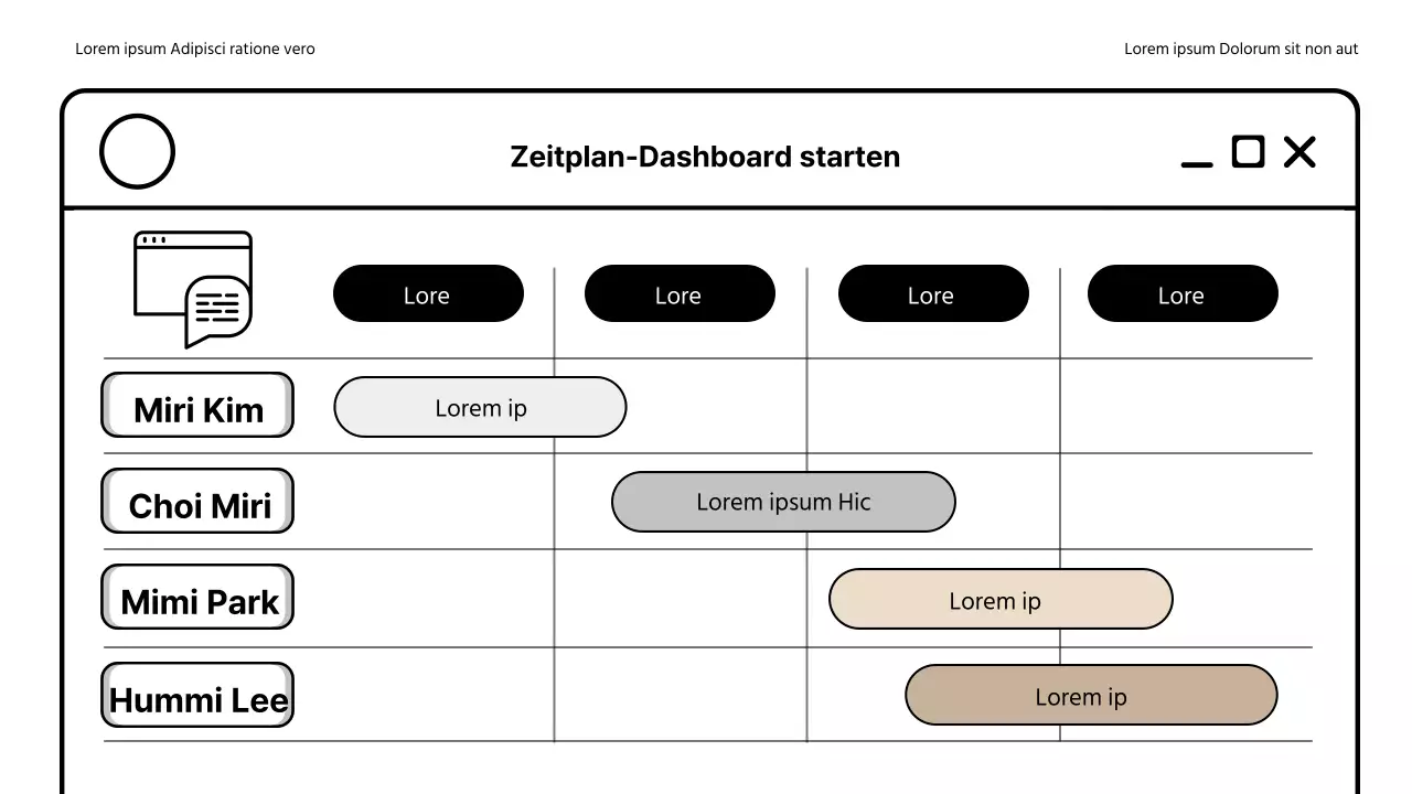 Ein einfacher Webseitenplan in Beige