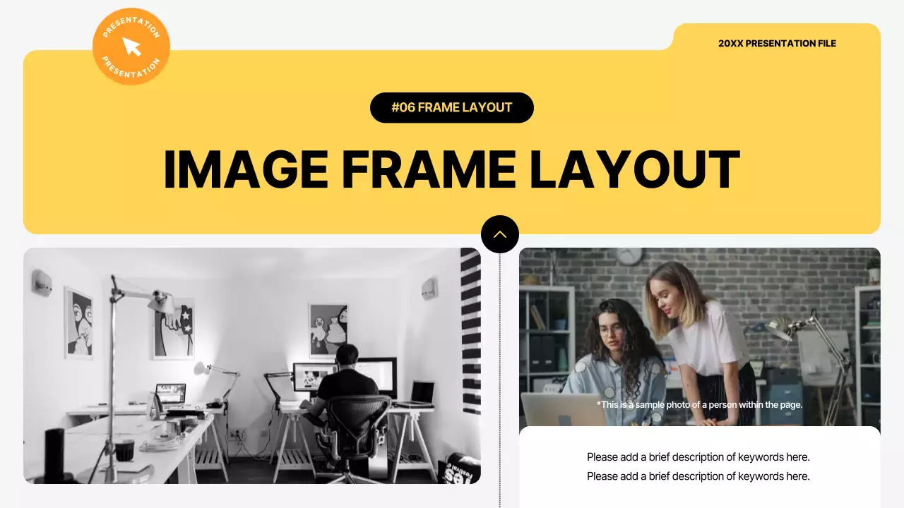 노란색 최소 템플릿 프레젠테이션
