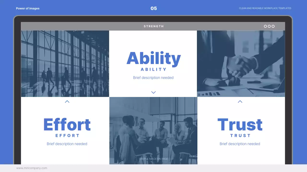 파랑의 심플한 모니터 프레임 교육자료