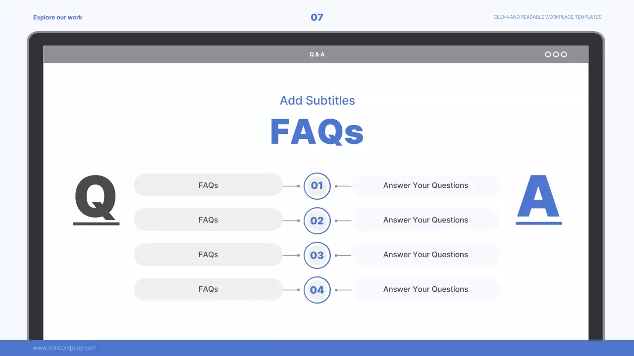 파랑의 심플한 모니터 프레임 교육자료