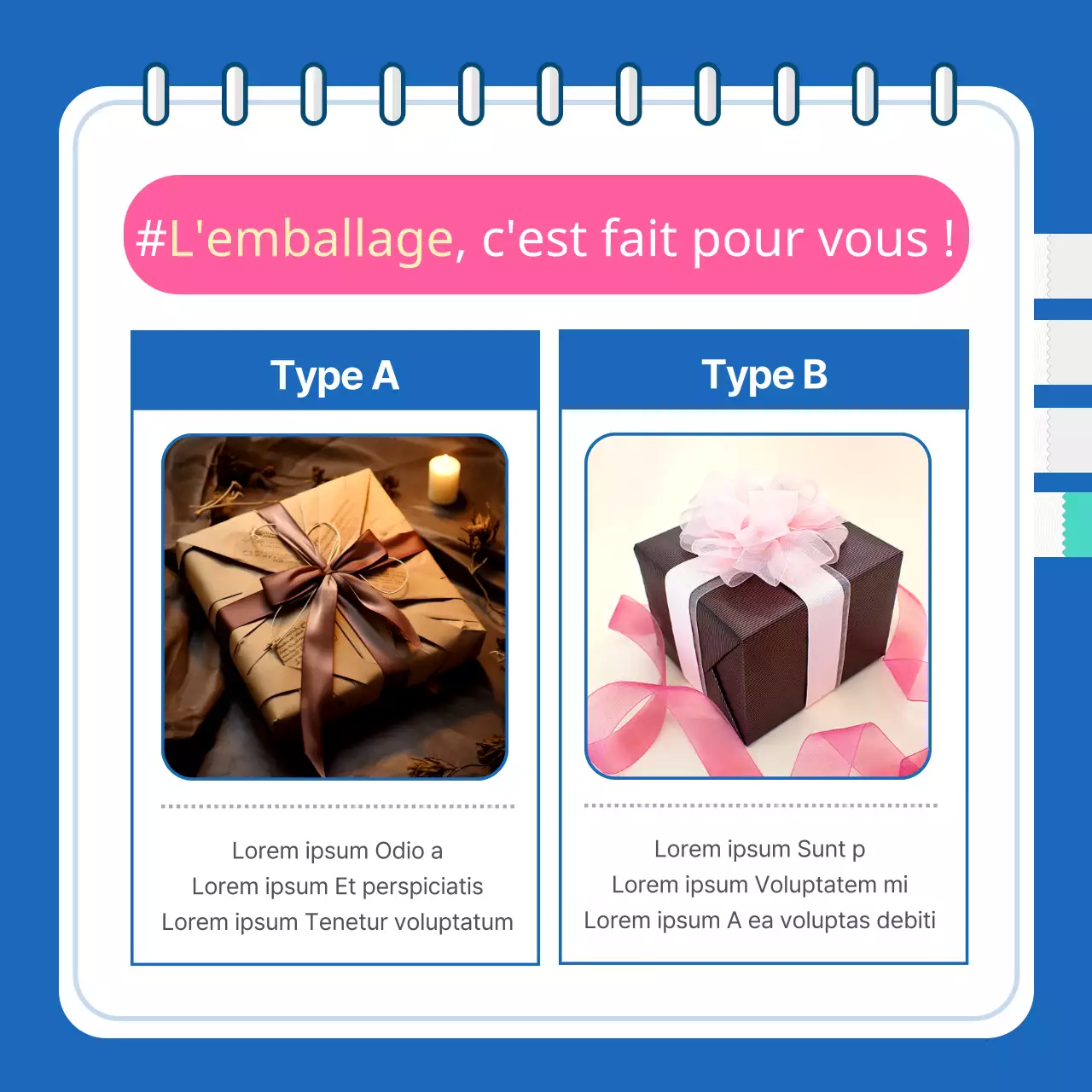 Suggestions de cadeaux pour le baccalauréat avec des touches de bleu et de rose vif