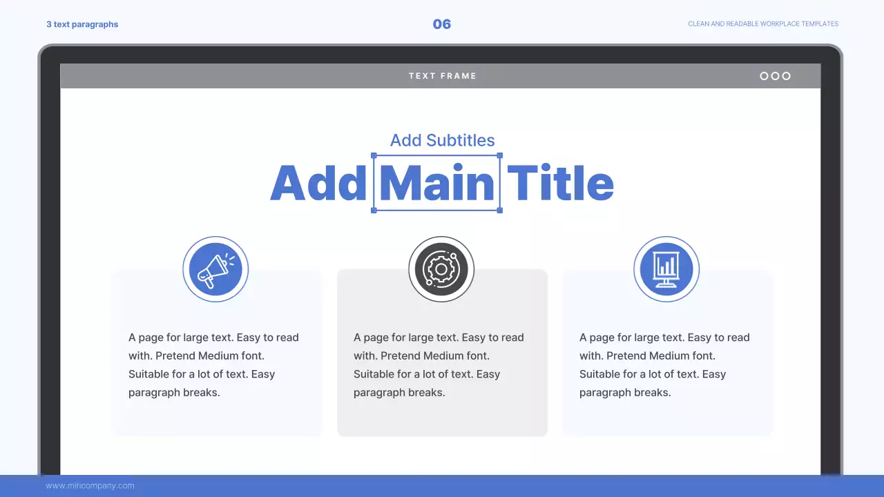 파랑의 심플한 모니터 프레임 교육자료