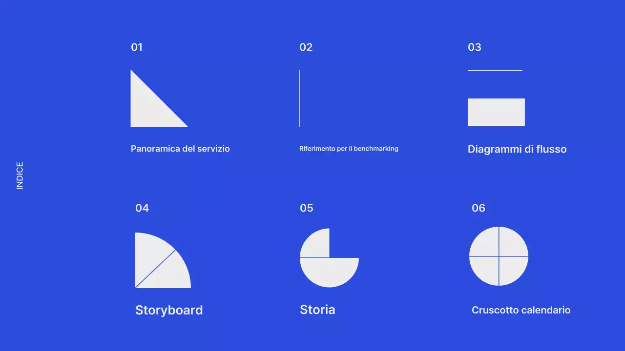 Briefing di sito web aziendale minimalista in grigio e blu