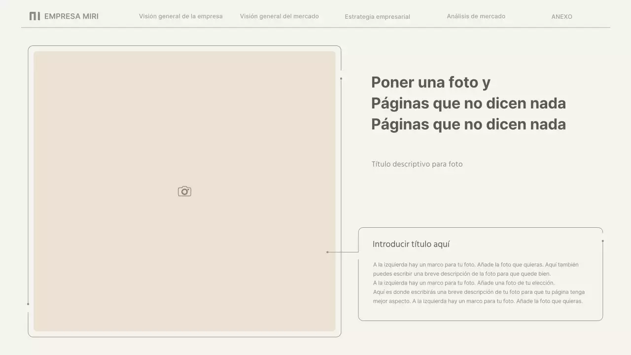 Informes comerciales sencillos en beige