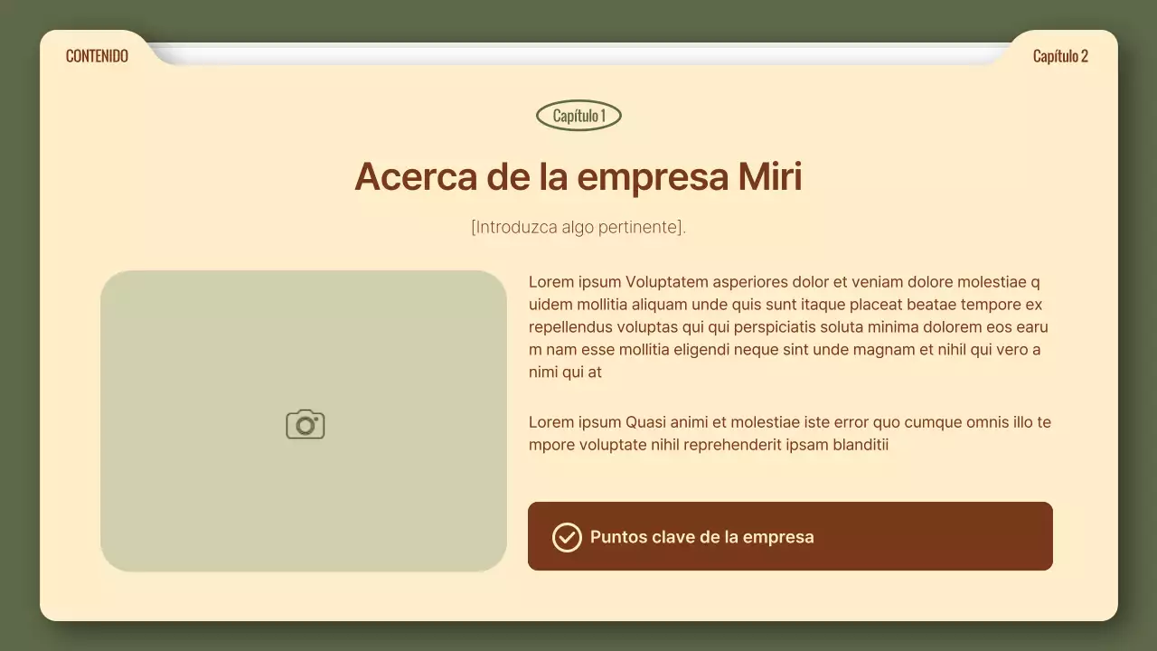 Un sencillo informe de negocios en caqui y marrón