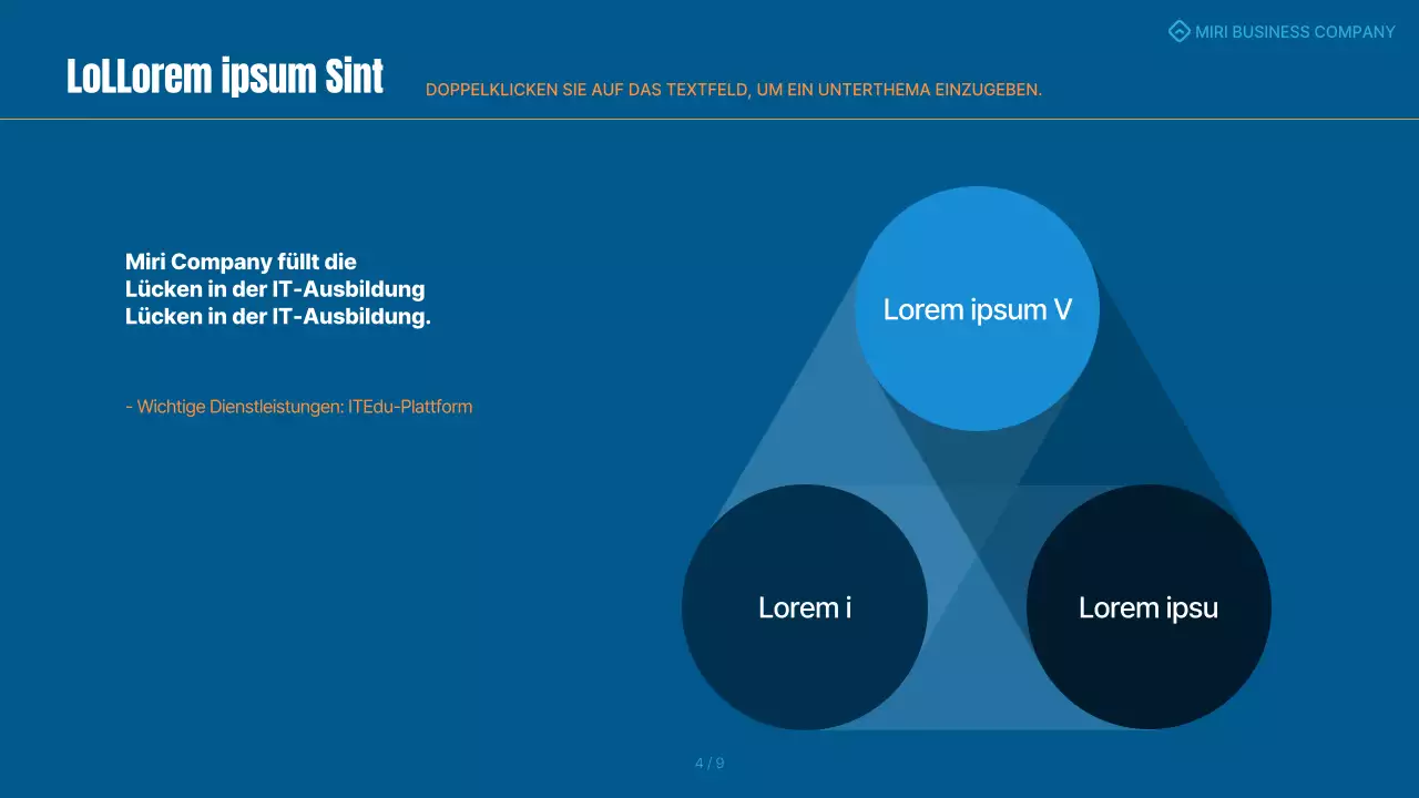 Eine einfache blau-orangefarbene Scorecard