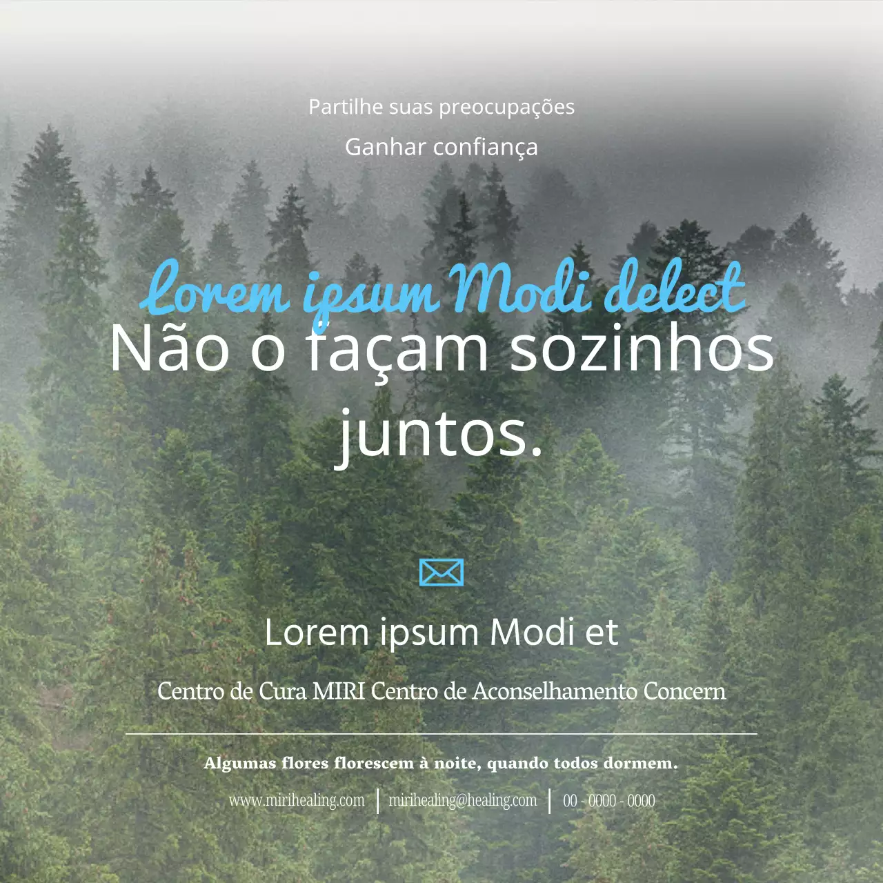 Uma linha de apoio moderna e minimalista em azul claro e branco.