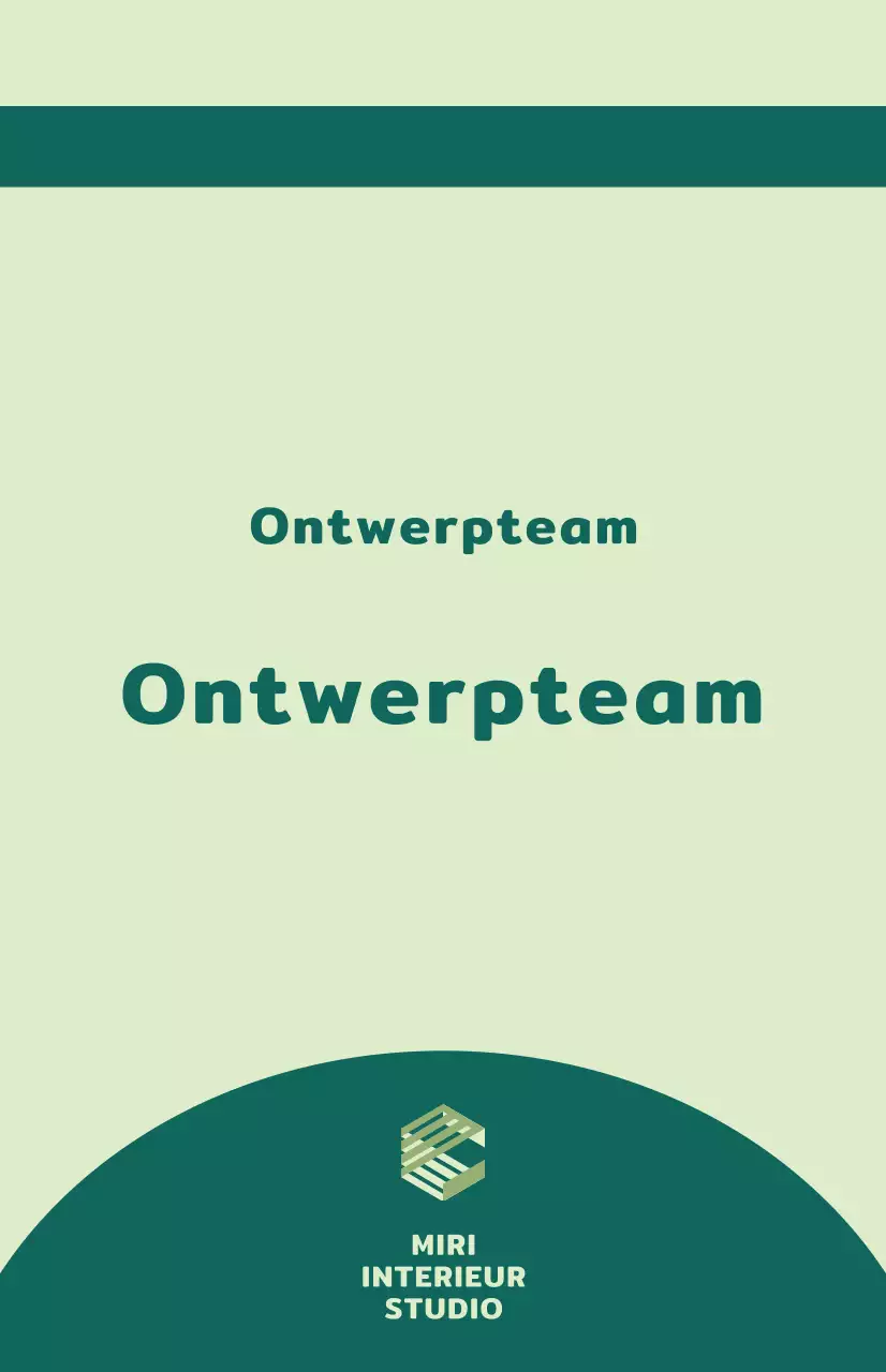 Venstervlag met teamnaam gemarkeerd in een groen kleurenschema