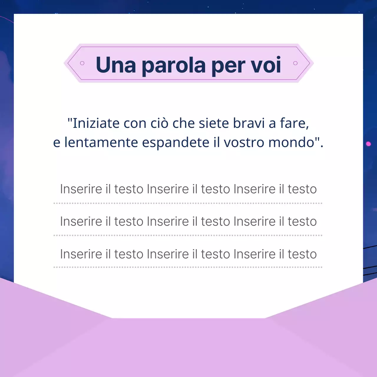 Promuovere la consulenza in blu navy e viola come colori di tendenza.