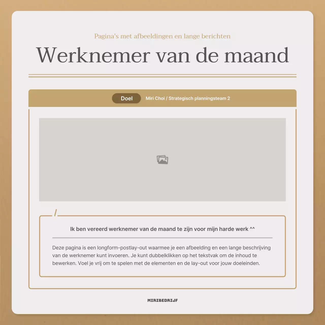 Een eenvoudige herfstbrief in beige en bruin nieuwsbriefpost