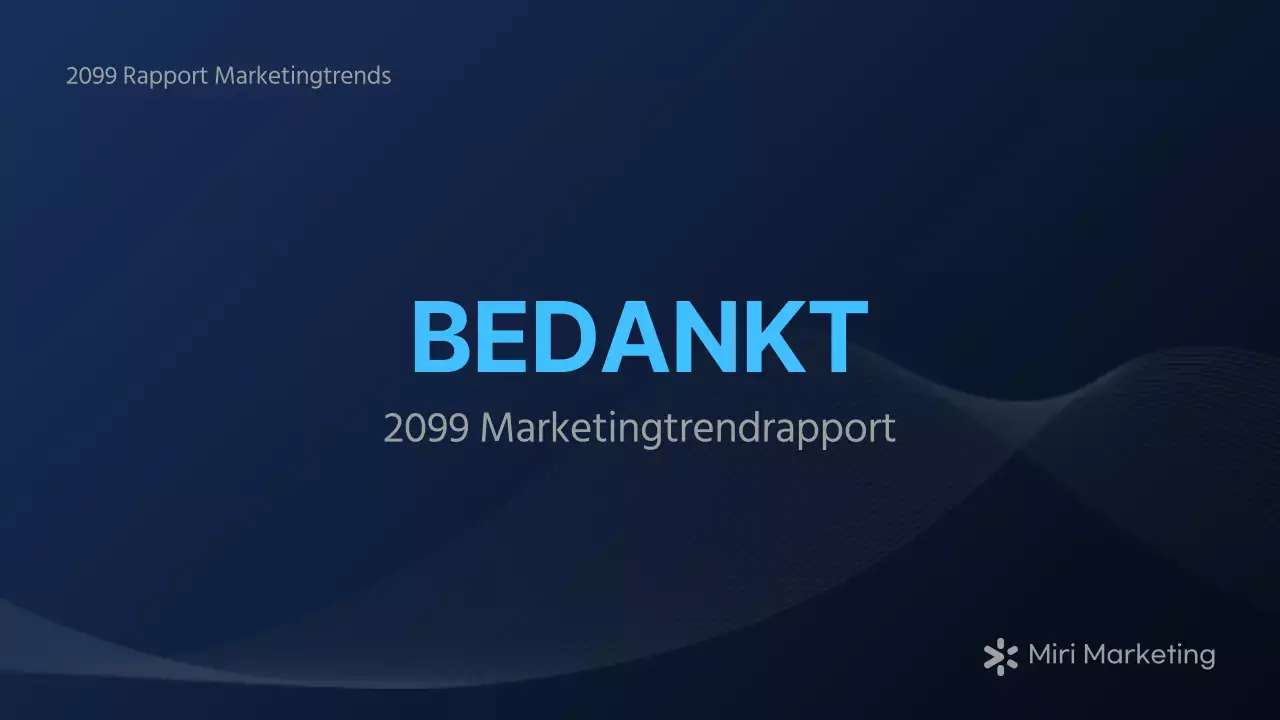 Een modern marketingrapport in marineblauw en wit