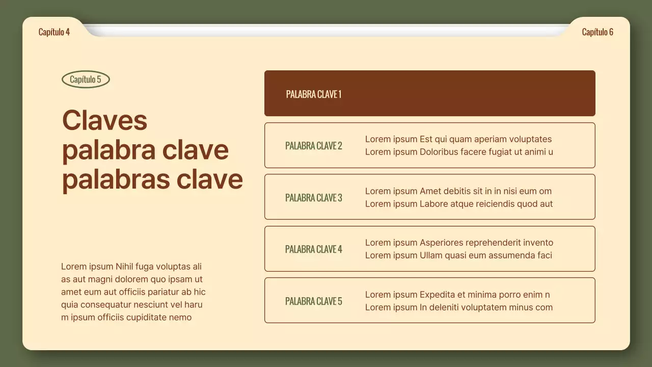 Un sencillo informe de negocios en caqui y marrón