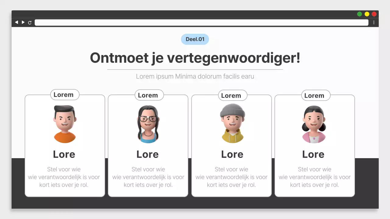 Eenvoudig wit en zwart trainingsmateriaal voor zakelijke werkplekken
